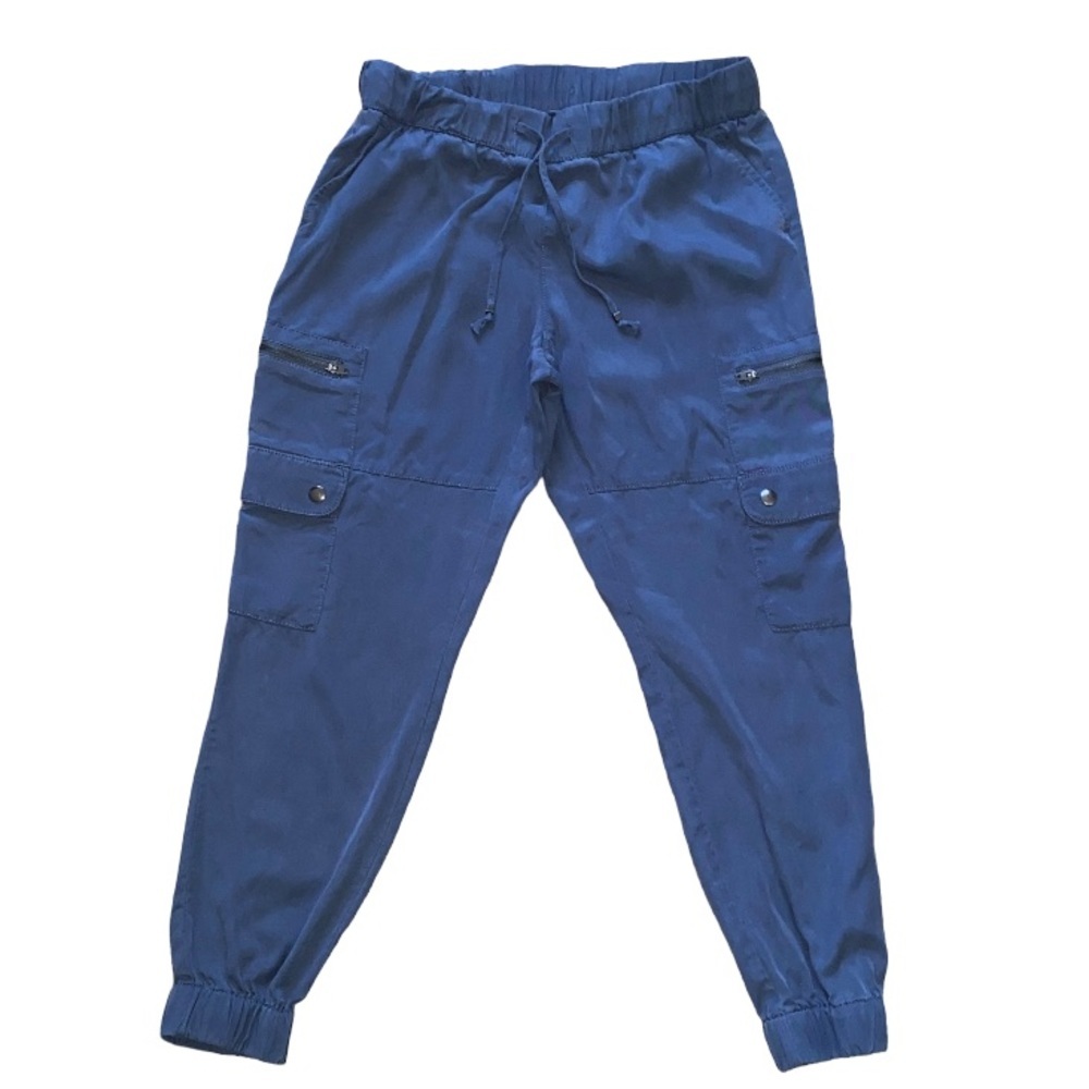 Banana Republic Pants Women's XS Navy Soft 100% Lyocell Cargo Jogger Tapered Leg